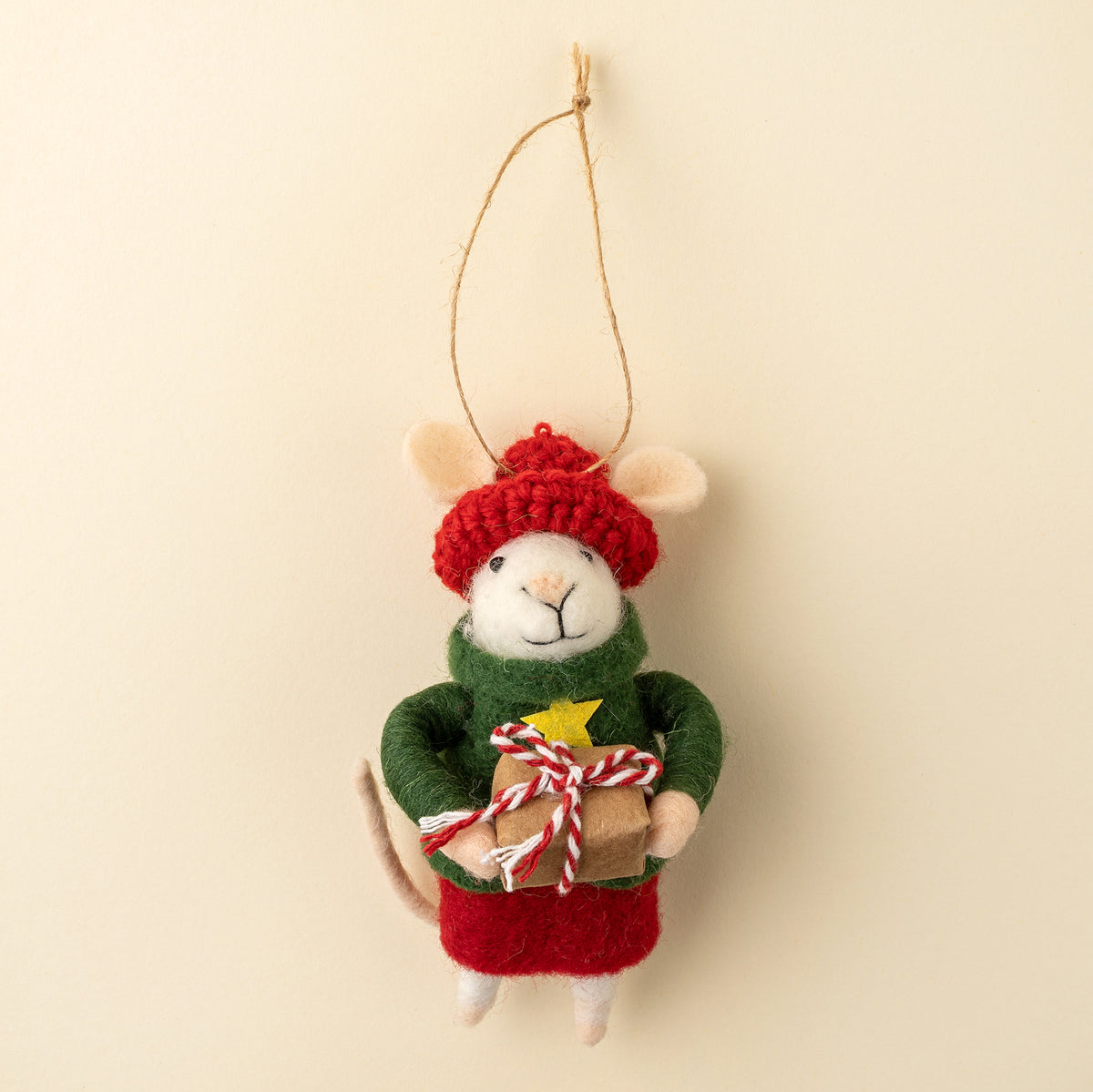 Souris ornement Noël cute cadeau gertie Indaba