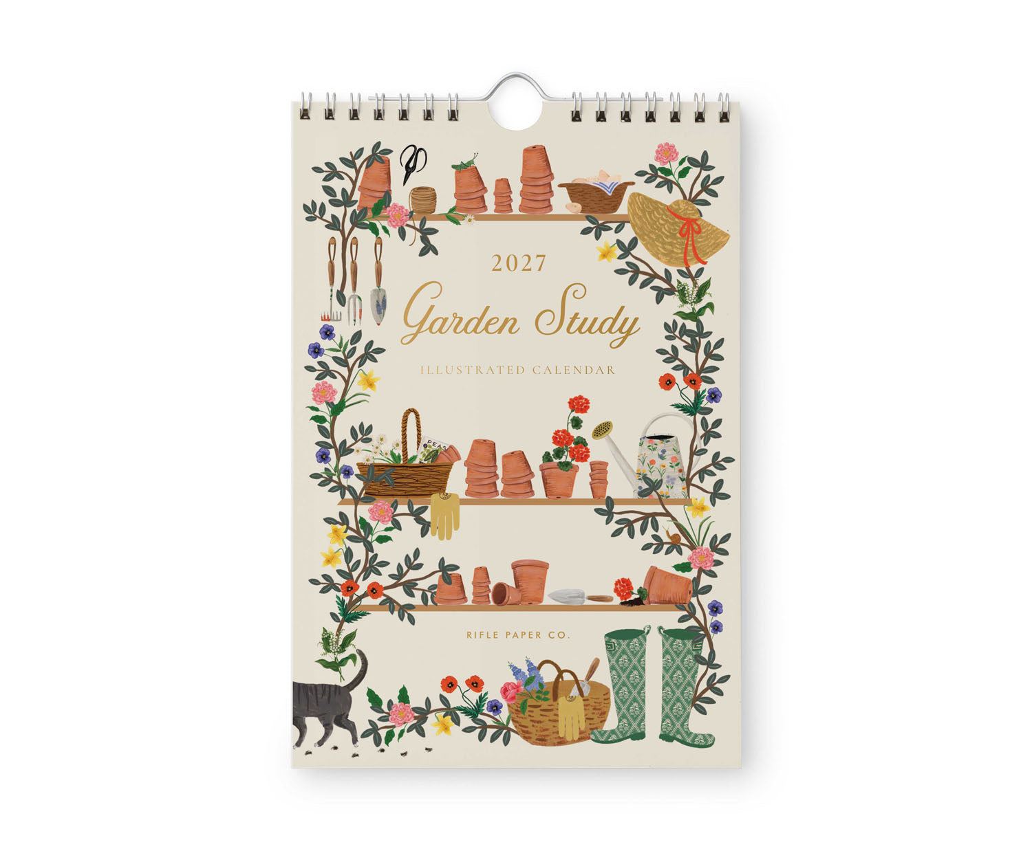 Calendrier mural 2027 Garden Study Rifle Paper Co. Cute pratique tendance maison planificateur 