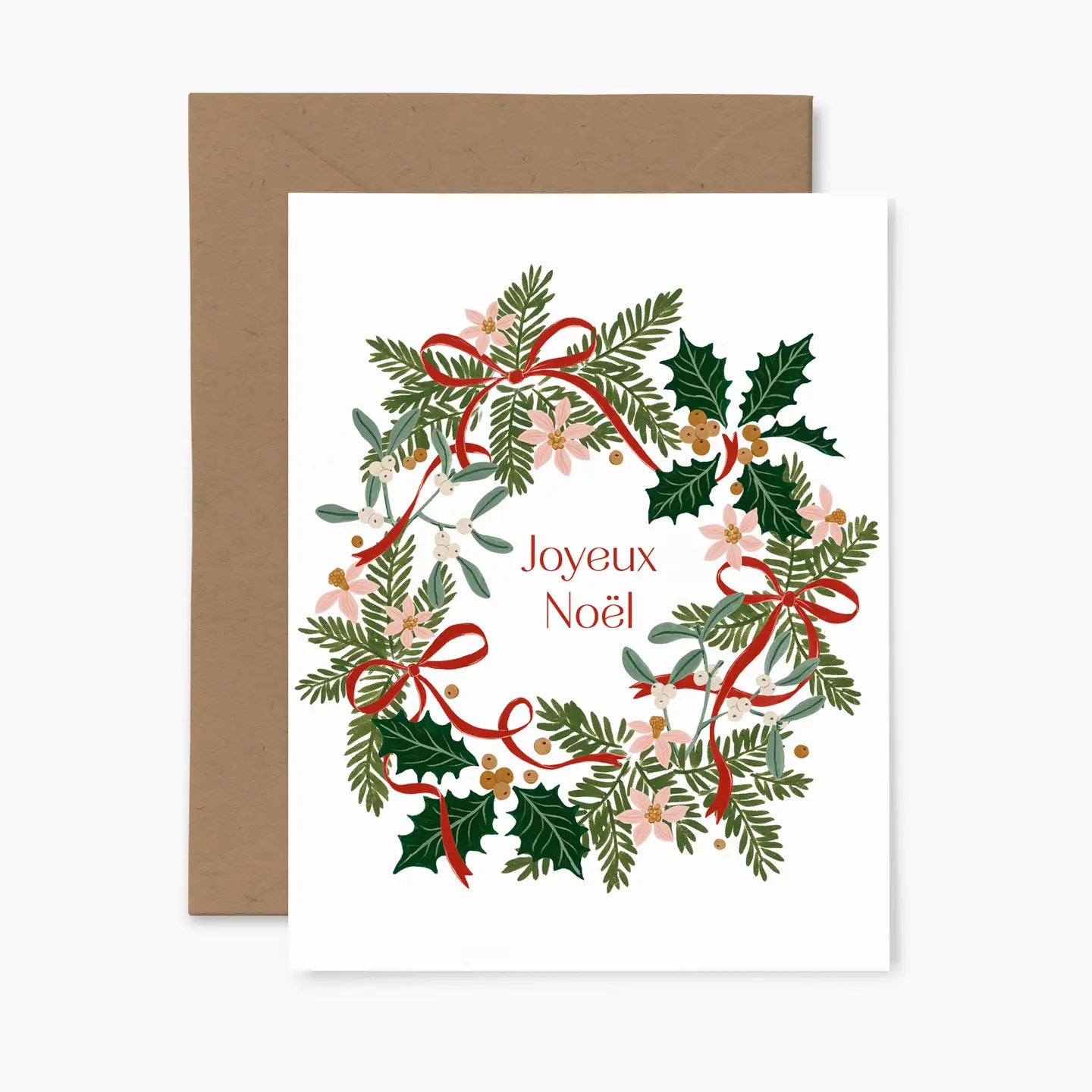 Carte, Noël, Joyeux Noël, Couronnes de Noël, Montréal, Canada, Papier Fleuri Co, célébration 