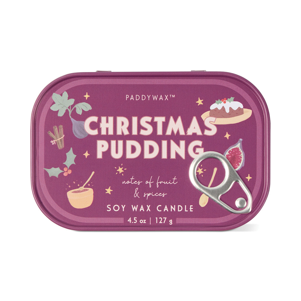 Bougie Tin Christmas Pudding Paddywax Noël cadeau hivers cute tendance chandelle décoration 