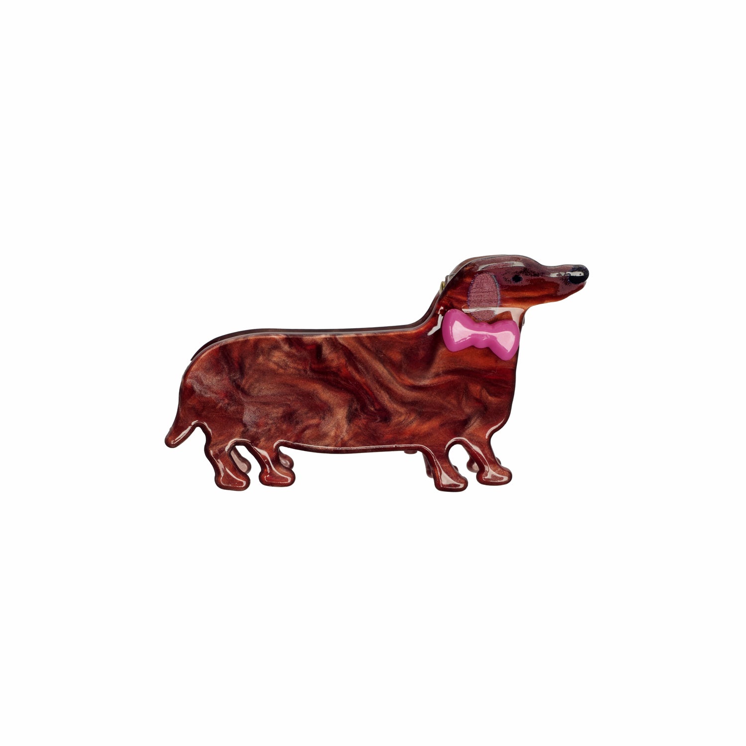 Chien saucisse brun cute pince cheveux accessoires Rockahula Kids