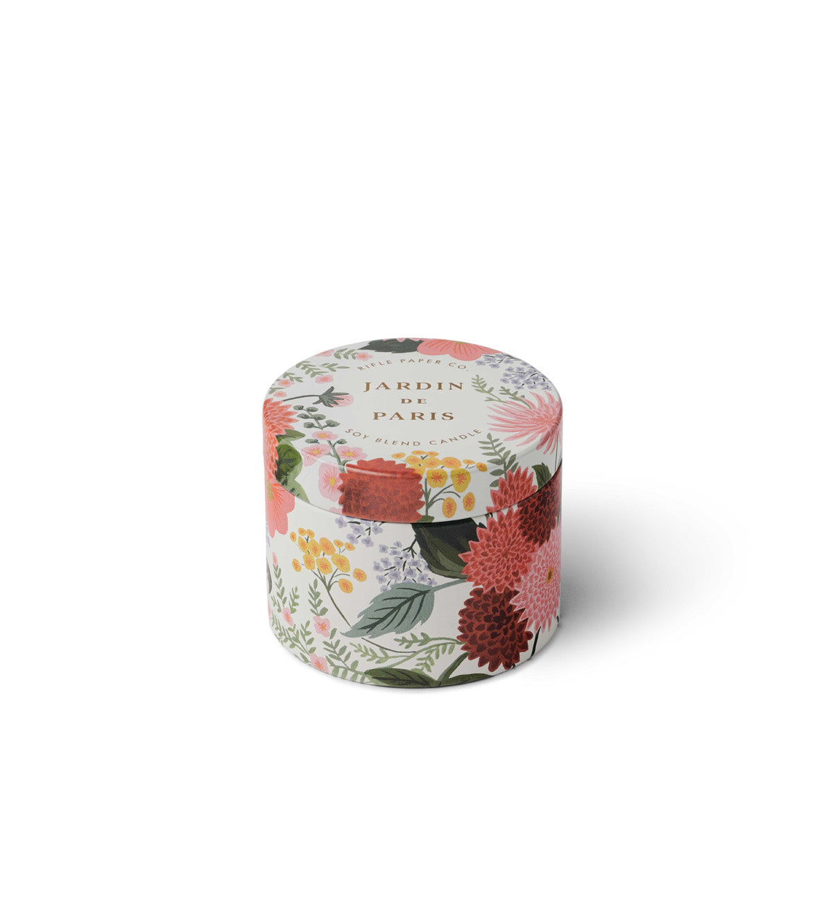 Bougie en étain parfumée Jardin de Paris Rifle Paper Co. Cute tendance blanc fleuri décoration 