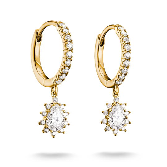 Boucles d’oreilles True Romance 18 carats Thomas Sabo argent plaqué or mode tendance