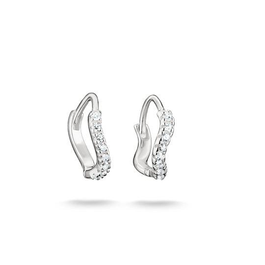 Anneaux Huggie courbé Argent Sterling 925 Thomas Sabo tendance mode