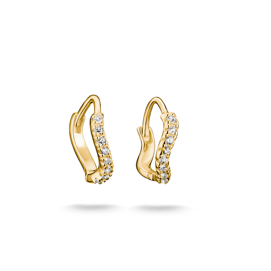 Anneaux Huggie courbé Placage Or 18 carats Thomas Sabo tendance mode