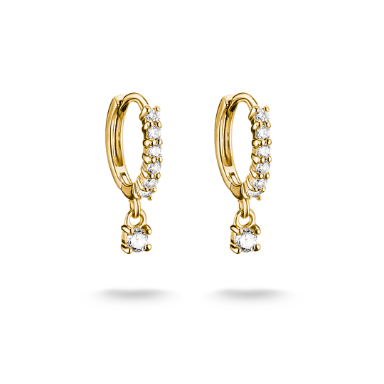 Anneaux Huggie Pendant - Placage Or 18 carats | Thomas Sabo