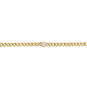 Bracelet en mailles avec pierre en acier inoxydable de Mia de couleur dorée 