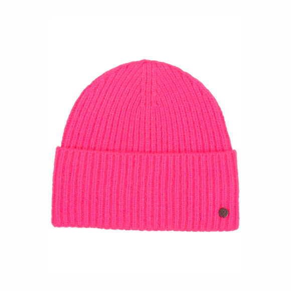 Tuque lainage hiver rose néon