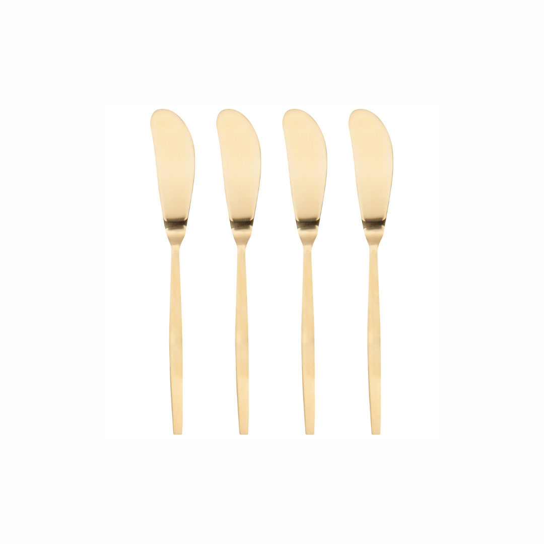 Couteaux Tartiner doré acier inoxydable Danica cuisine maison 