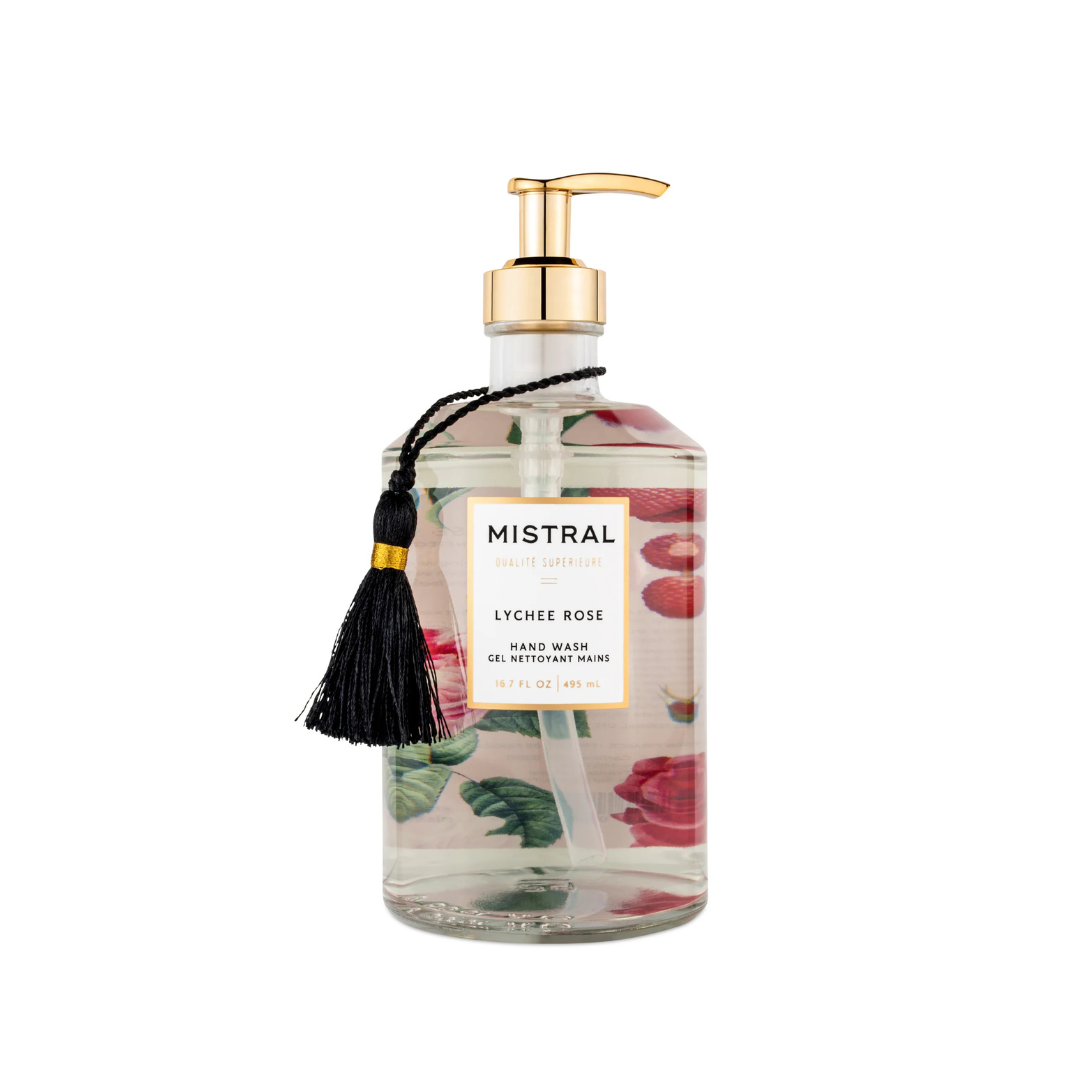 Savon liquide Lychee Rose mistral maison salle-de-bain 