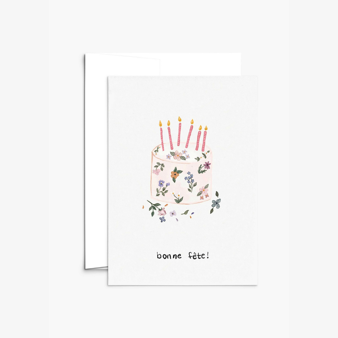 Carte souhaits gâteaux fête Mimi & August