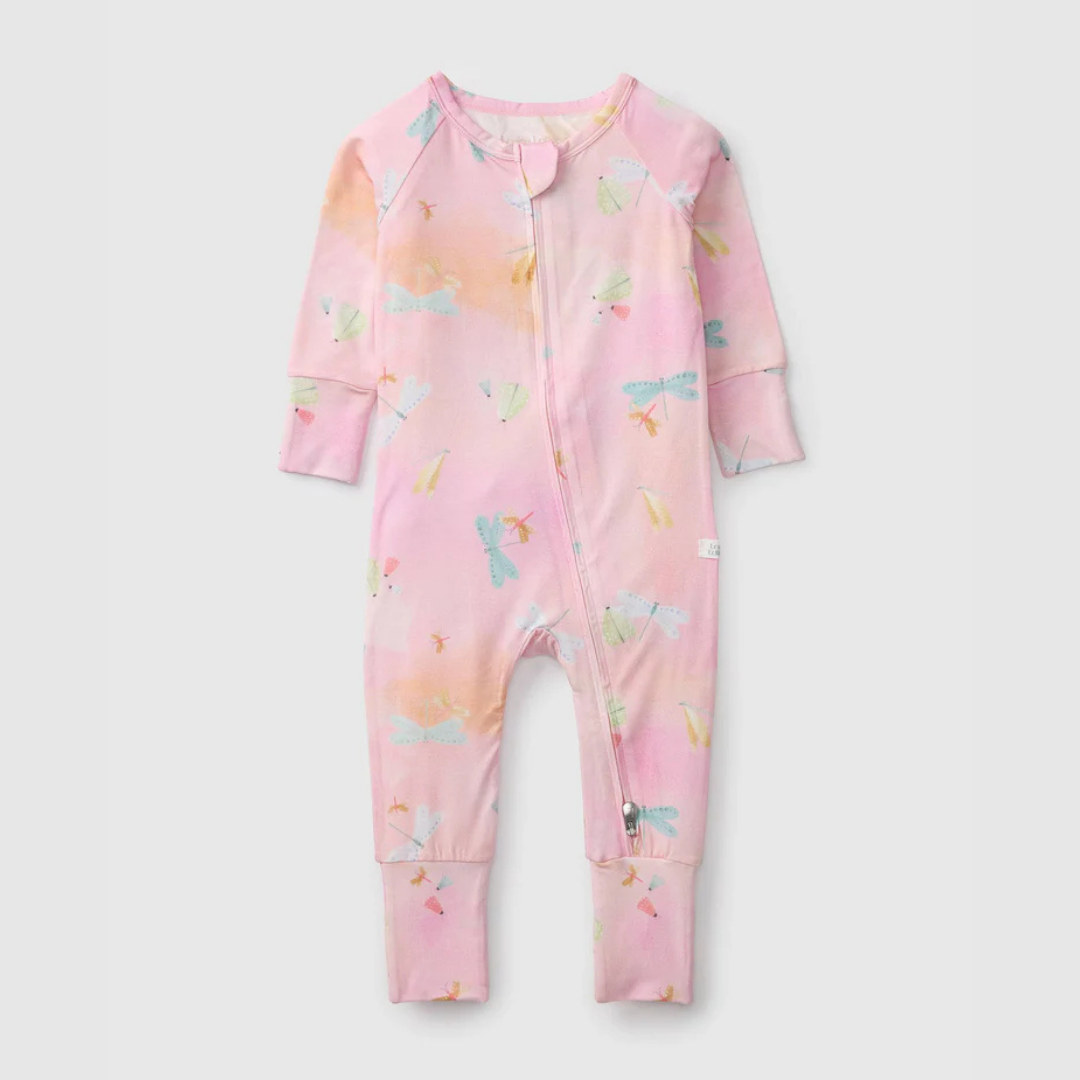 Pyjama Tencel motif dancing  libellule rose bébé Loulou Lollipop Canada