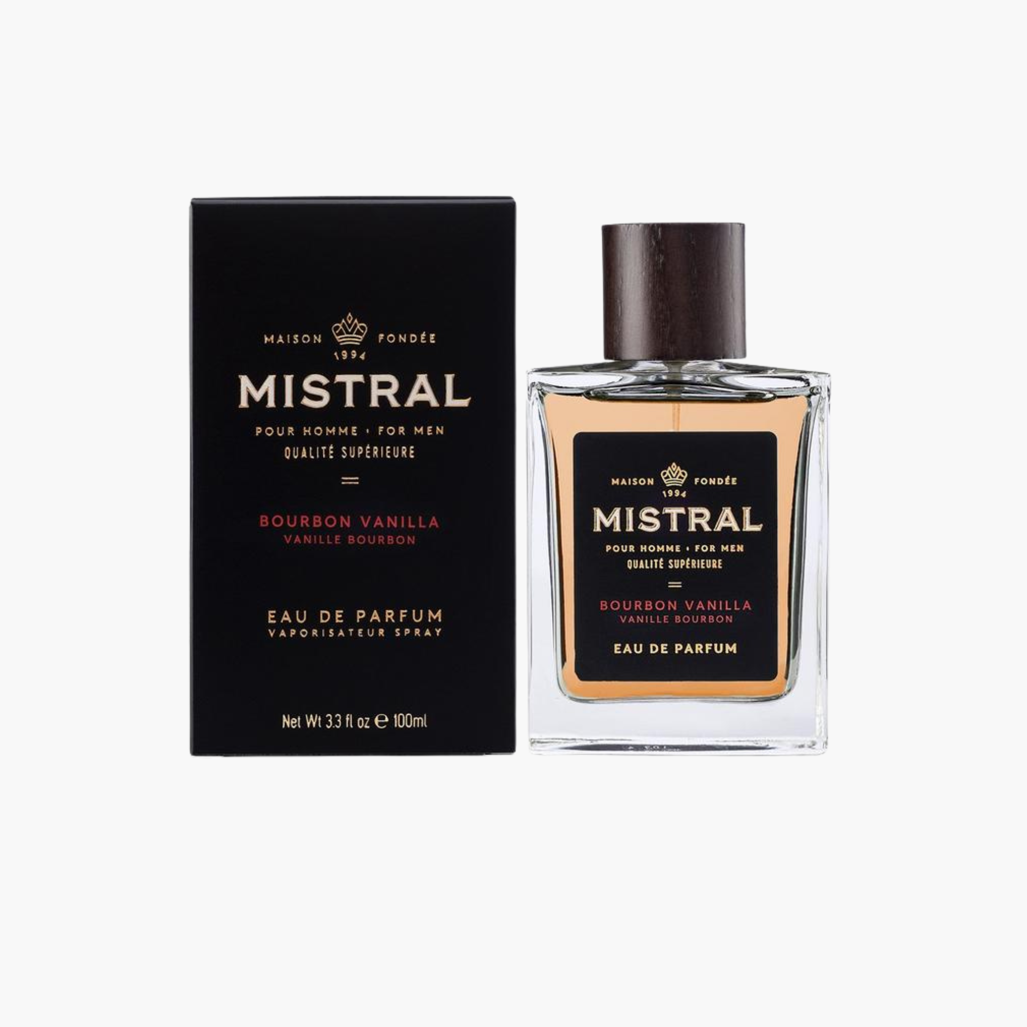 Parfum pour homme Bourbon Vanilla Mistral vaporisateur homme longue tenue 100 ml 