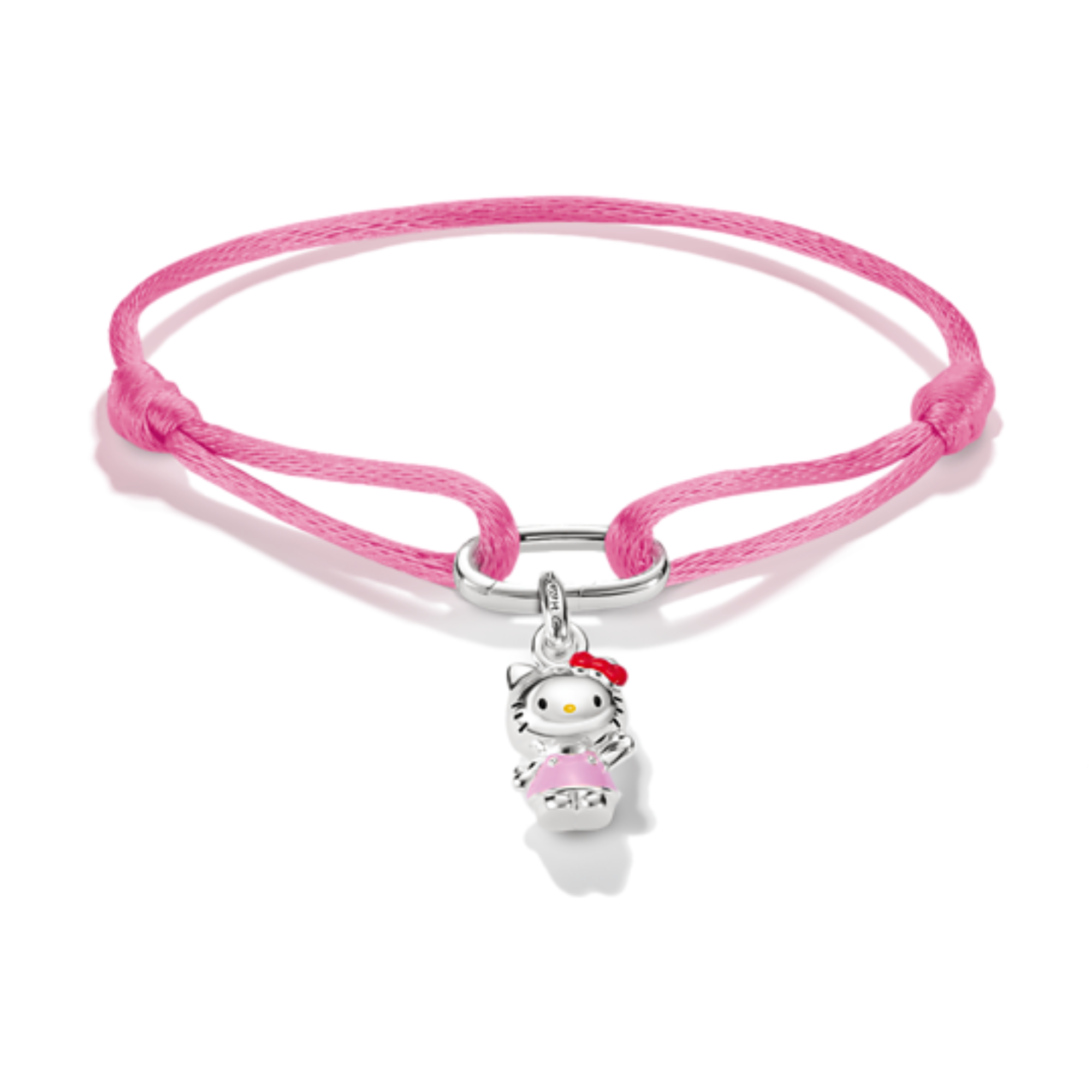 Hello Kitty bracelet cordon rose avec charm - Argent | Thomas Sabo