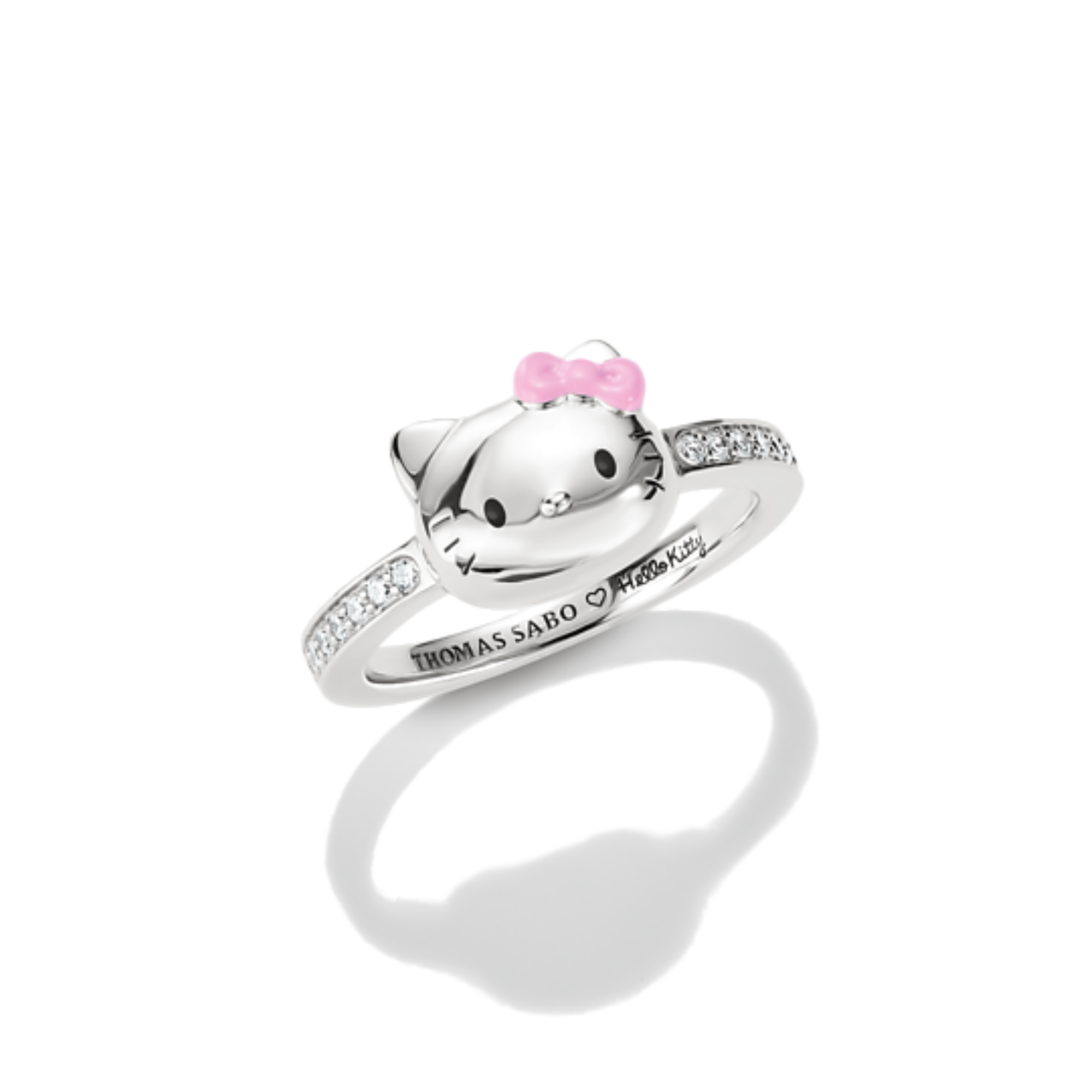 Hello Kitty bague nœud rose - Argent | Thomas Sabo