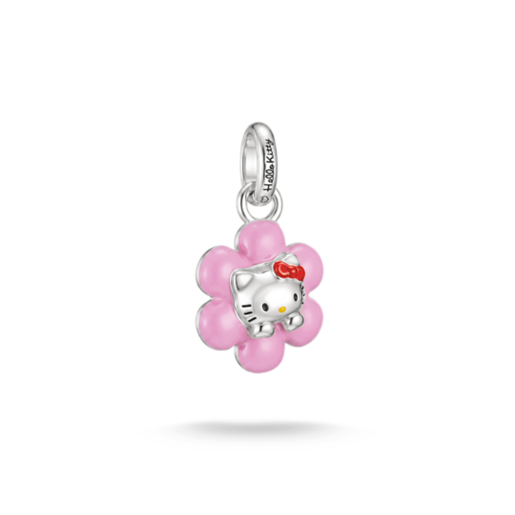Hello Kitty charm à bélière fleur rose - Argent | Thomas Sabo