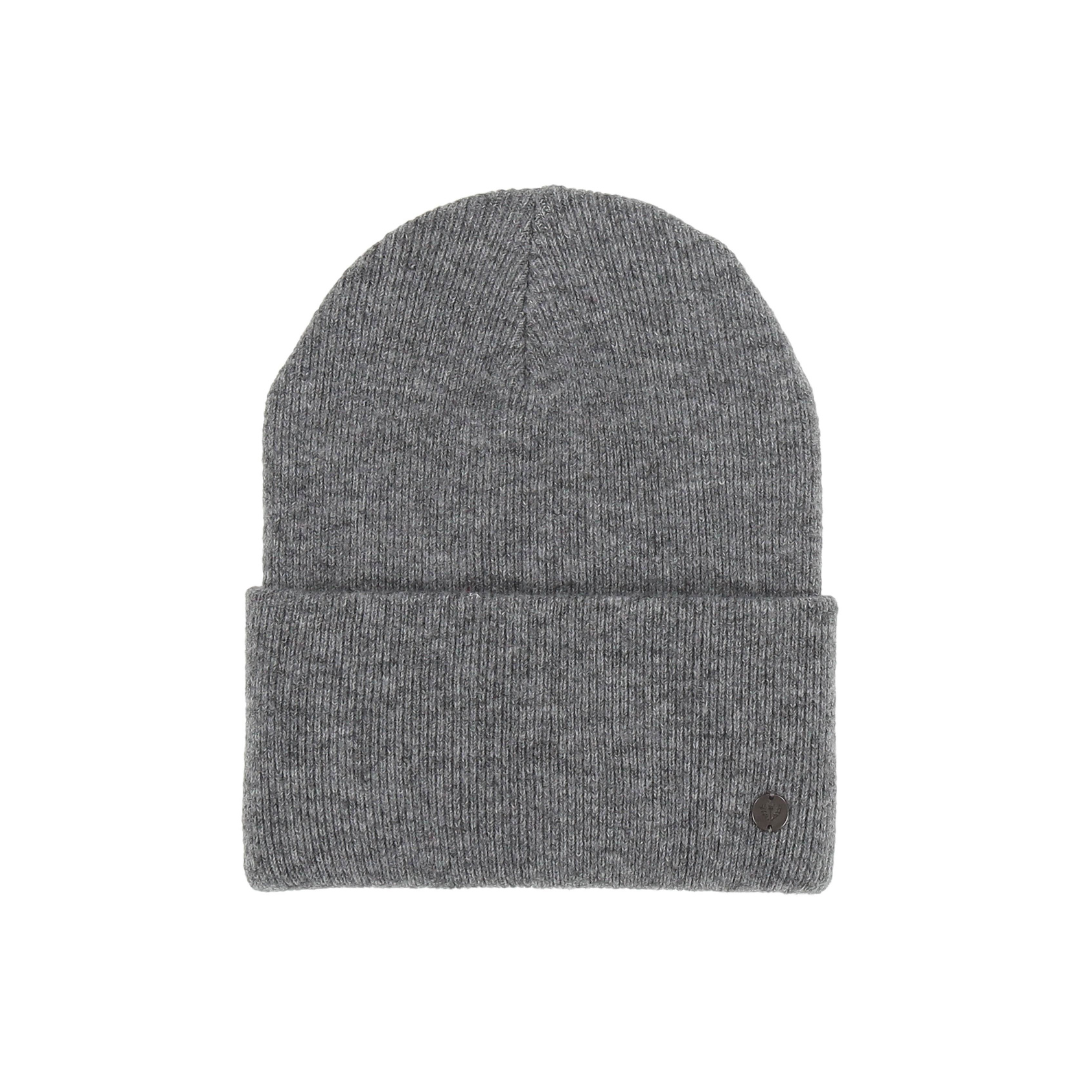 tuque large rebord gris lainage