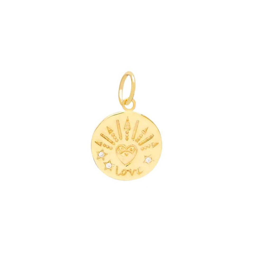 Breloque charm Love argent sterling 925 or turquie
