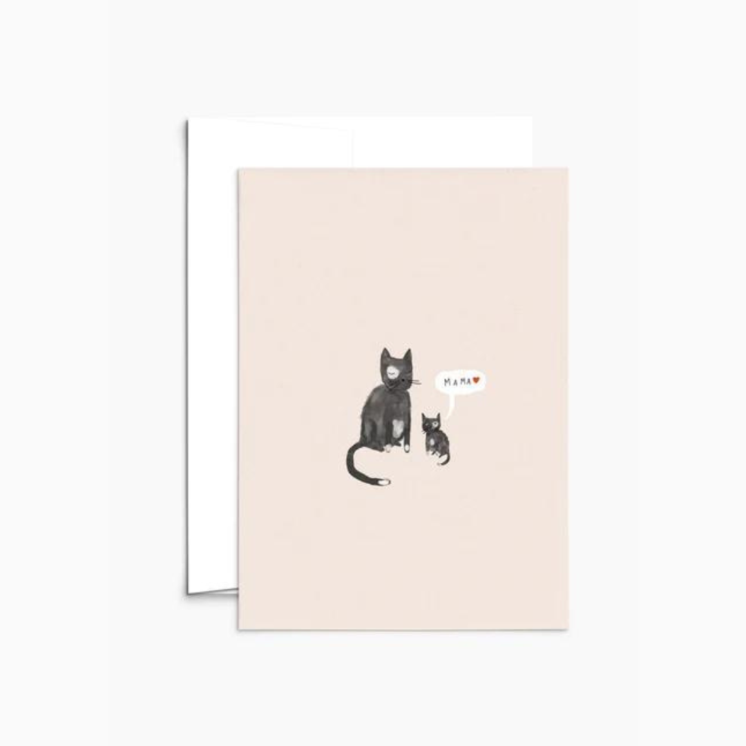 Carte de souhait maman chat de Mimi & August