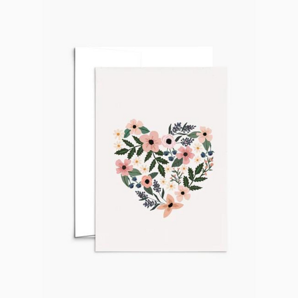 Carte Bouquet en Coeur