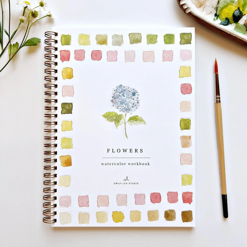 Cahier d’aquarelle - Fleurs | Emily Lex Studio