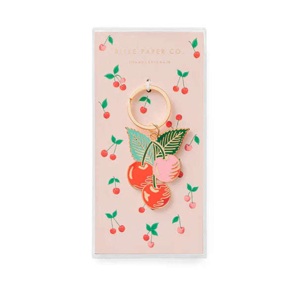 Porte-clés rifle Paper cerises zinc fer inoxydable