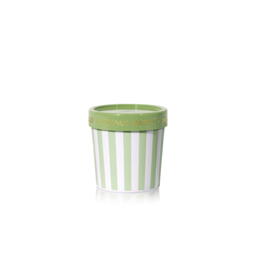 Bougie parfumée Gelato Cup 6.5 oz Coconut Santal Capri Blue cute tendance vert