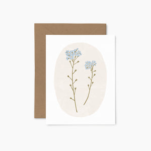 Carte de souhait Myosotis de Papier fleuris