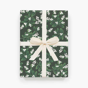 Papier d’emballage en 3 feuilles motif Mistletoe Forêt de Rifle Paper  