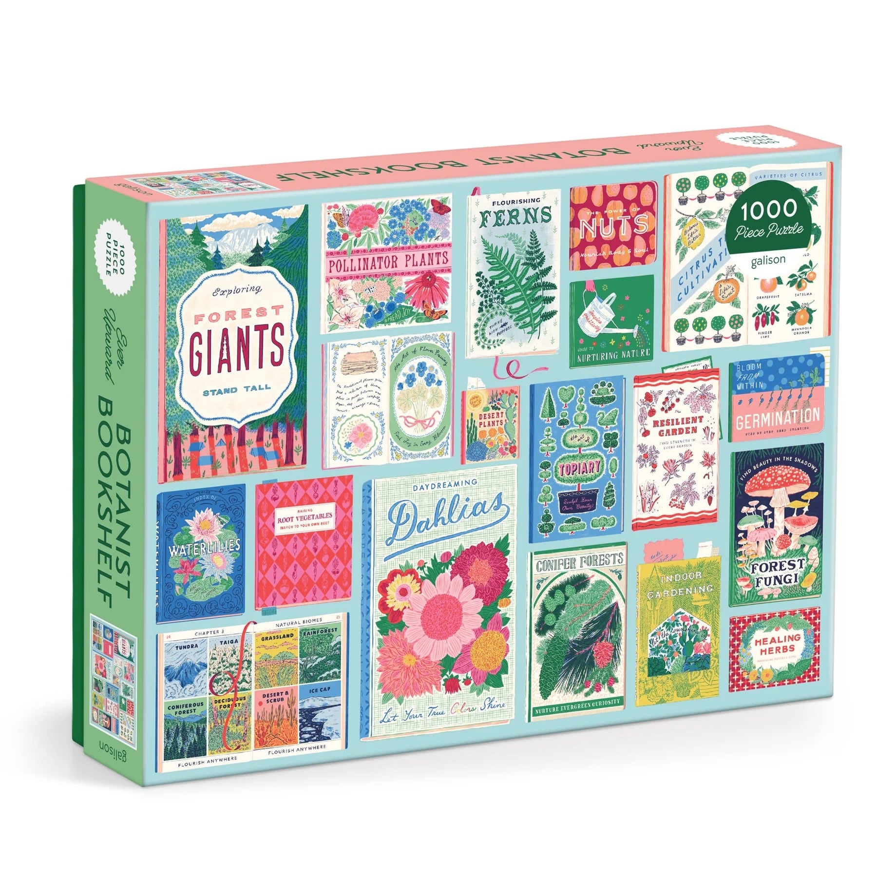 casse-tête galison botanist 1000 pieces fleurs plantes coloré cute tendance fleurs illustration Emily Taylor