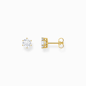 Boucles Zircon Clair - Vermeil