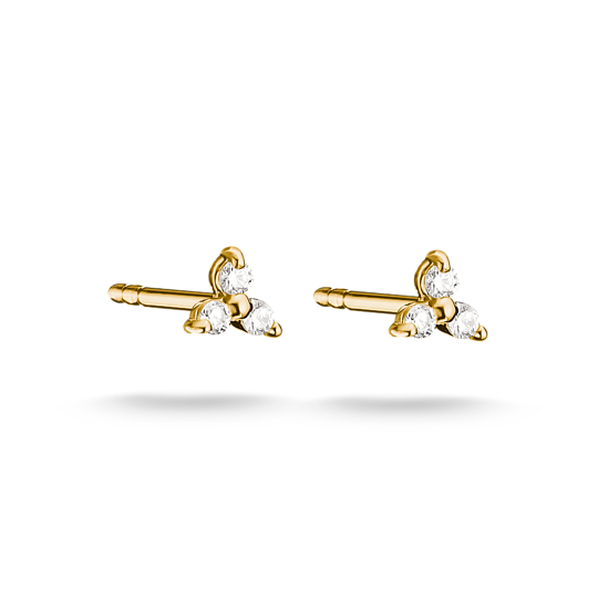Boucles d'oreilles Trio zircon Placage Or 18 carats Thomas Sabo tendance mode