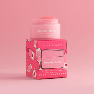Masque de nuit hydratant pour les lèvres de NCLA Beauty odeur champagne rose