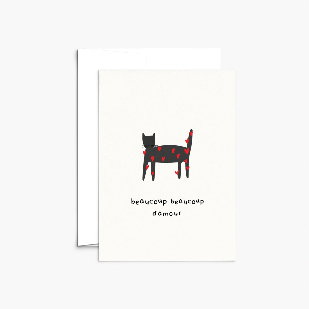 Carte chat beaucoup beaucoup d’amour papeterie mimi & august