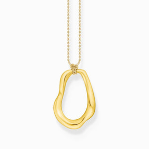Sautoir Pendentif Organique Vermeil