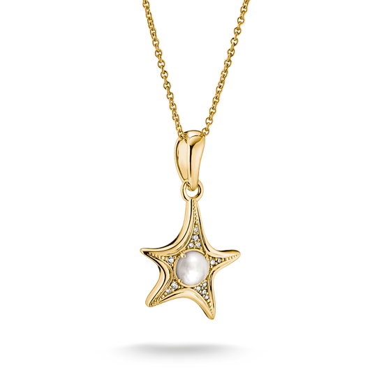 Collier Étoile de mer en nacre Placage Or 18 carats Thomas Sabo cute tendance mode