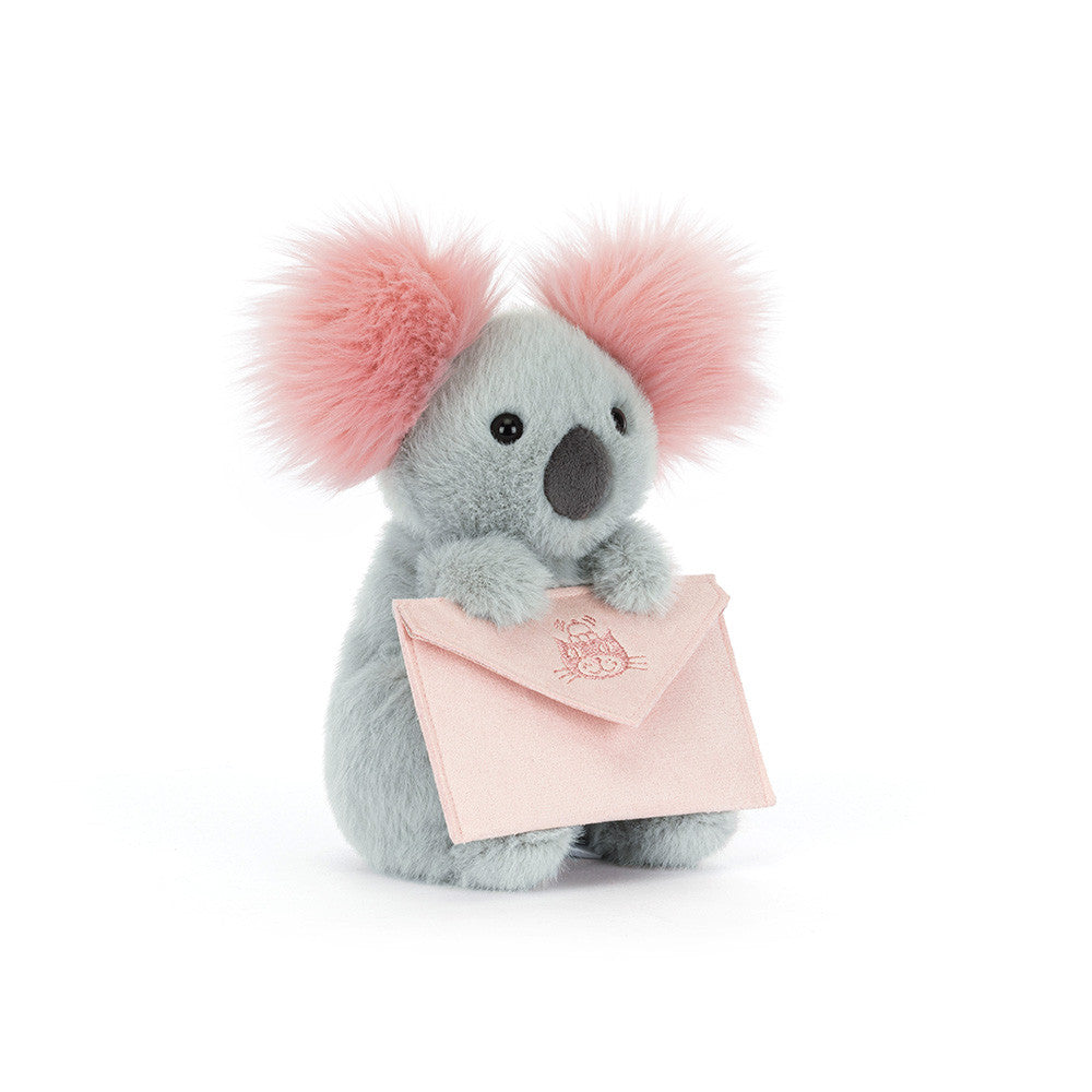 Peluche koala message Jellycat saint Valentin rose
