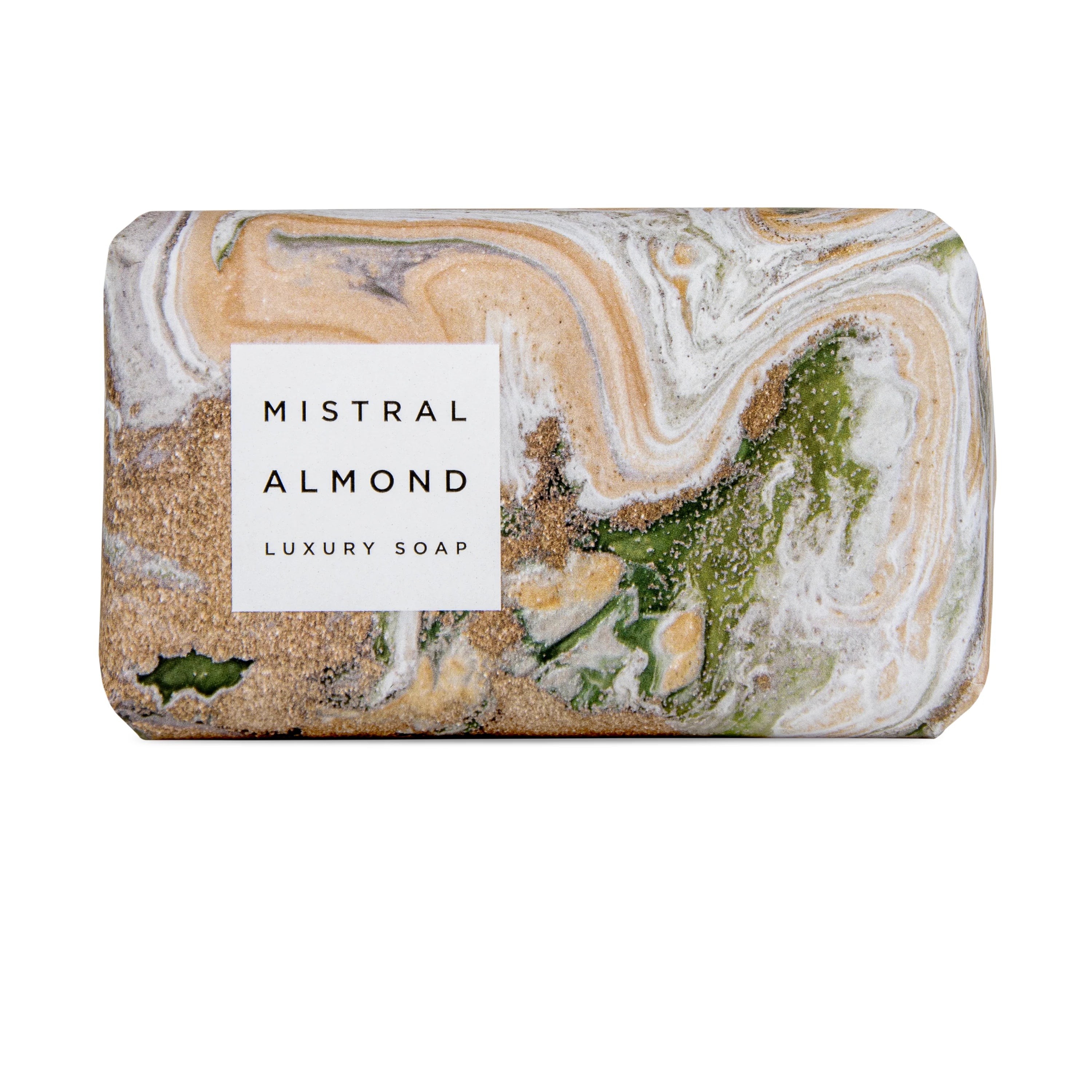 Savon en barre exfoliant solide amande mistral fait en France 