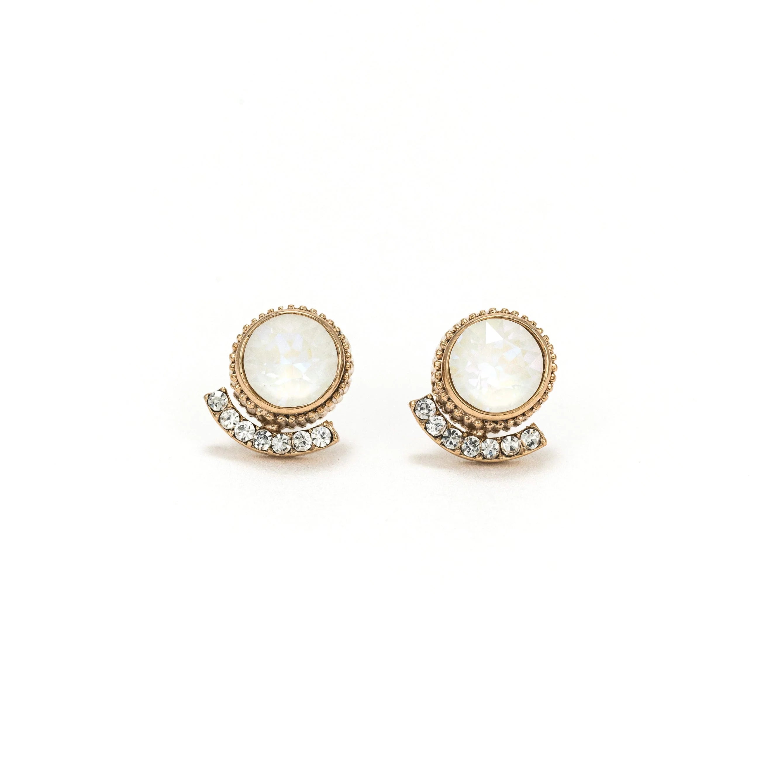 Boucles d’oreilles Lover’s Tempo Mimosa cristal blanc Opal