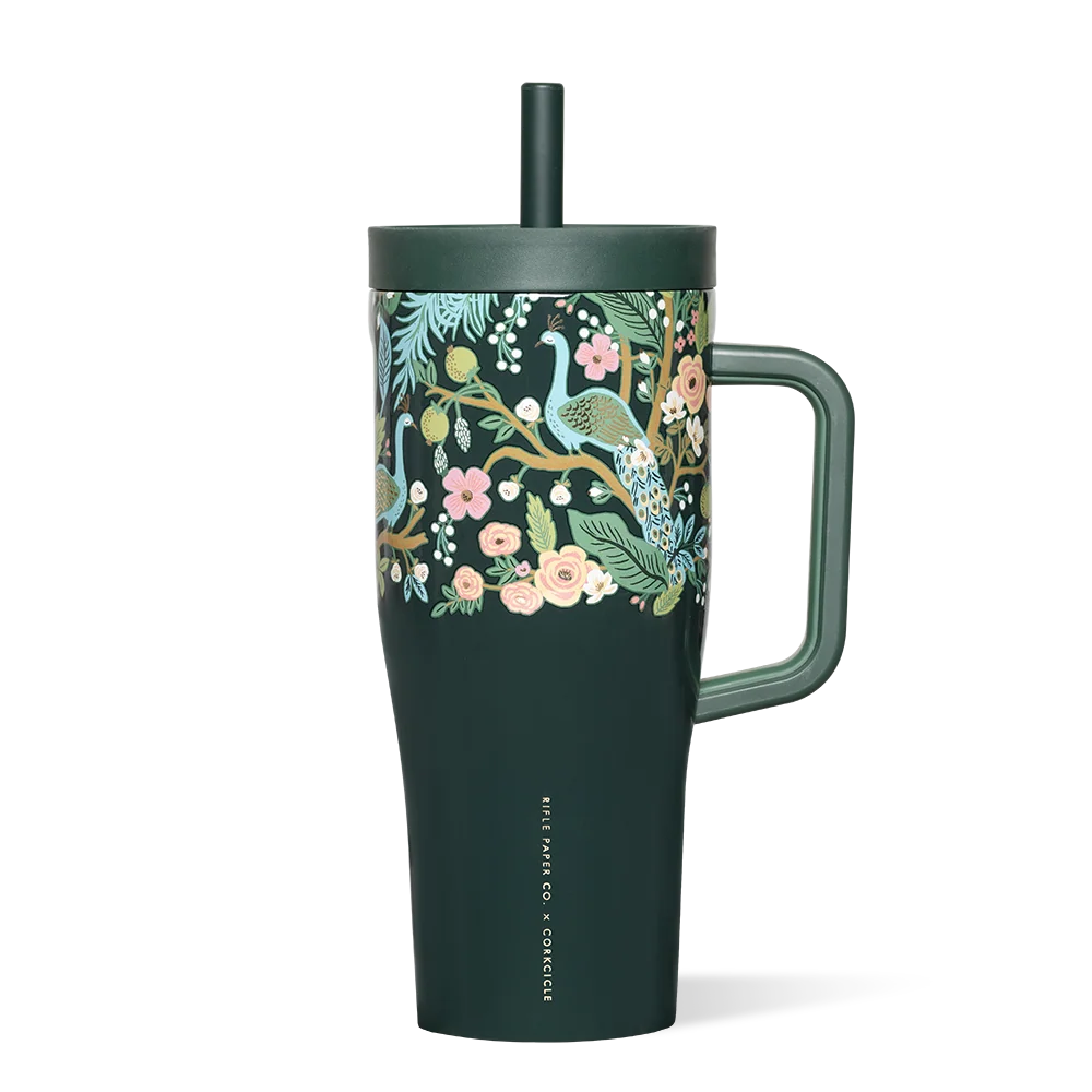 Tasse Cruiser 22 oz - Peacock | Corkcicle × Rifle Paper Co.