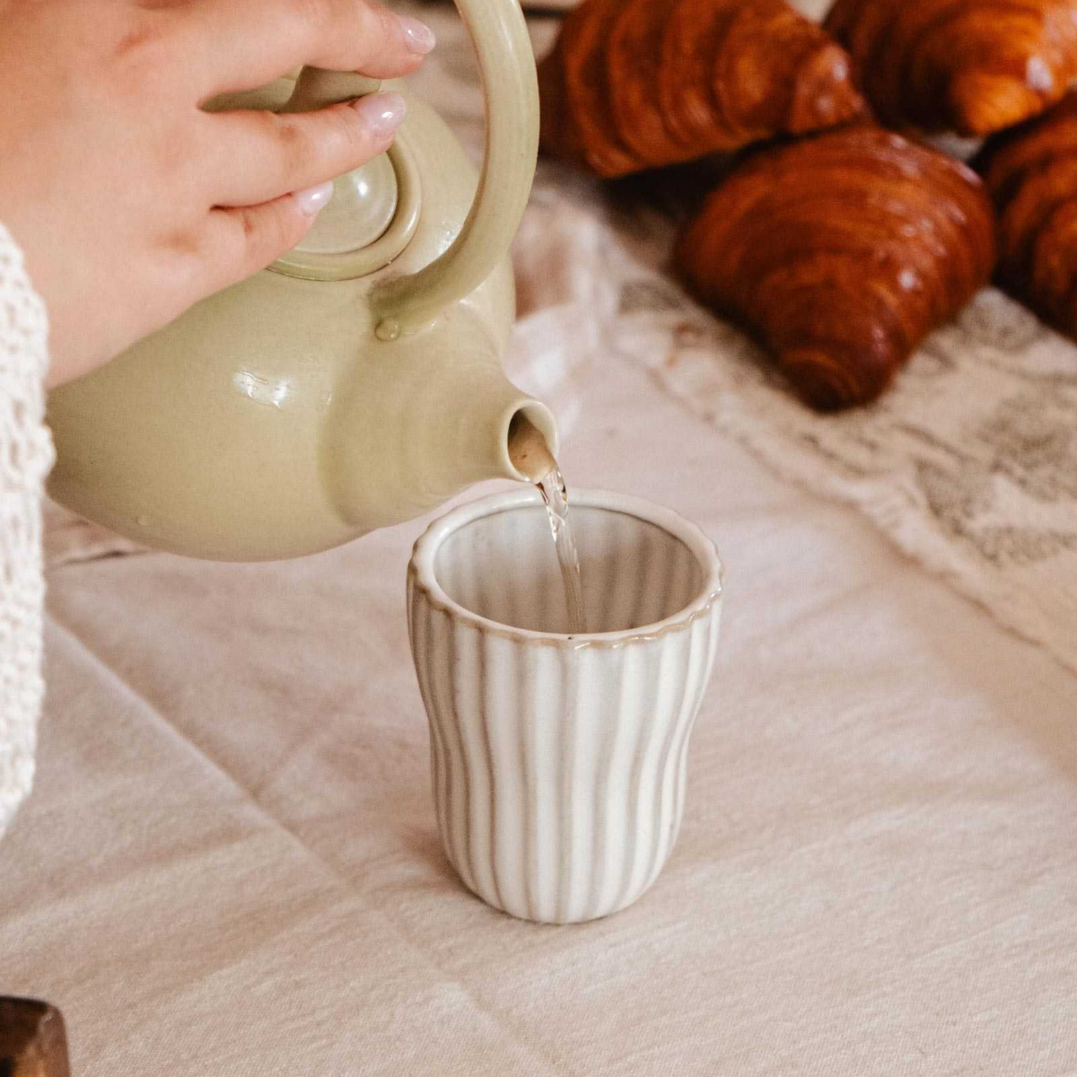 Tasse à Espresso cannelée - Glaçure réactive | Mimi & August