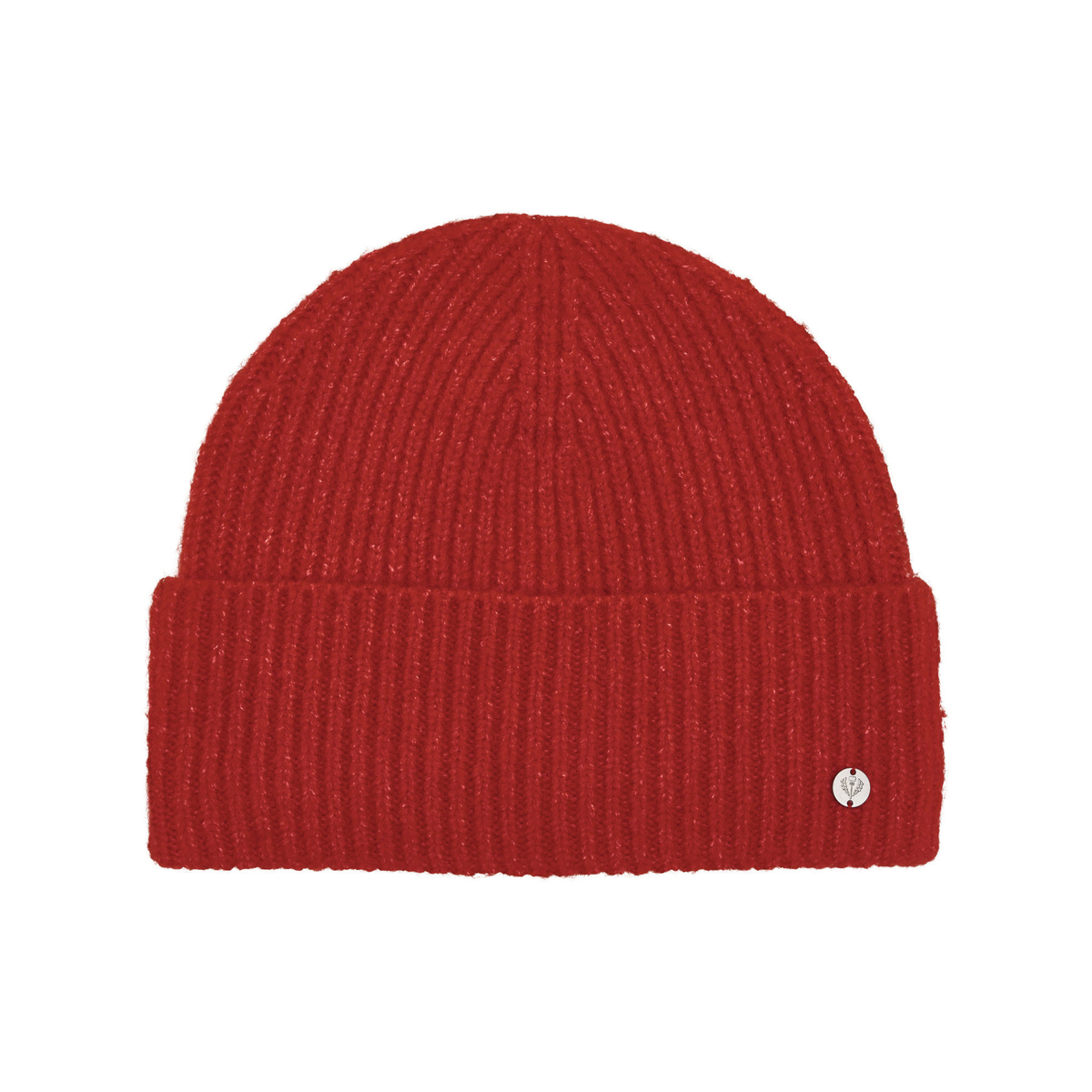 Tuque côtelée en mélange de laine - Rouge Coquelicot