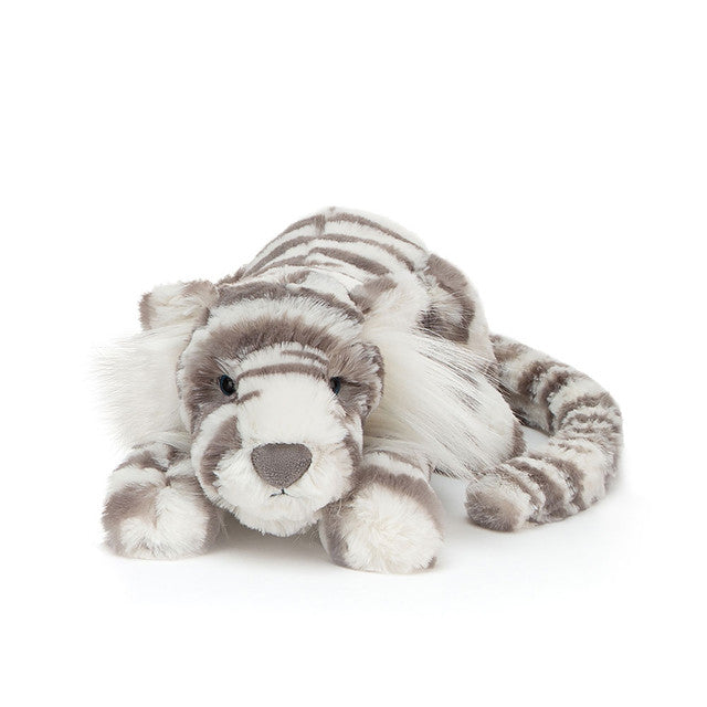 Peluche tigre gris et blanc Sasha Snow Tiger jellycat 