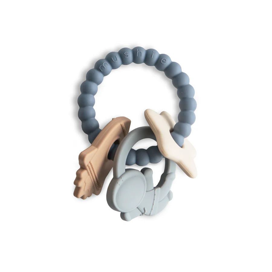 Anneaux de dentition enfant silicone bleu astronaute 