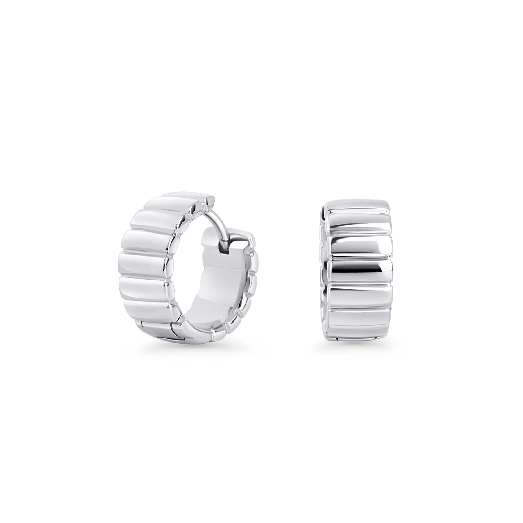 Anneaux boucles Christine mia acier inoxydable bijoux large mode style