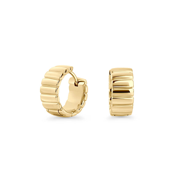 Anneaux boucles Christine or mia acier inoxydable plaquée or bijoux large mode style