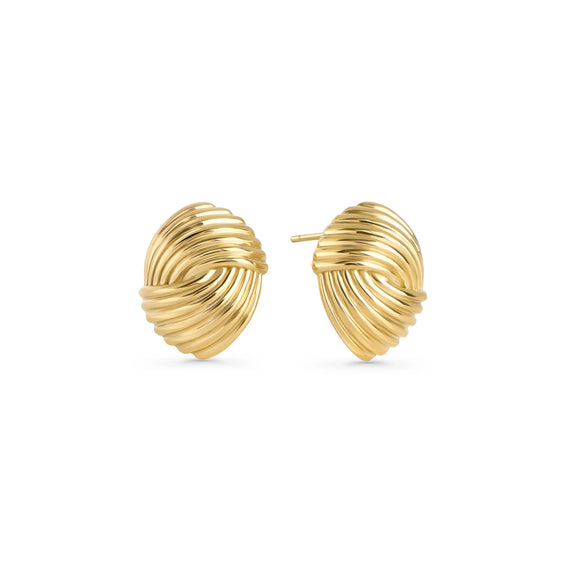 Boucles d’oreilles Mia acier inoxydable plaqué or mouvement chic 