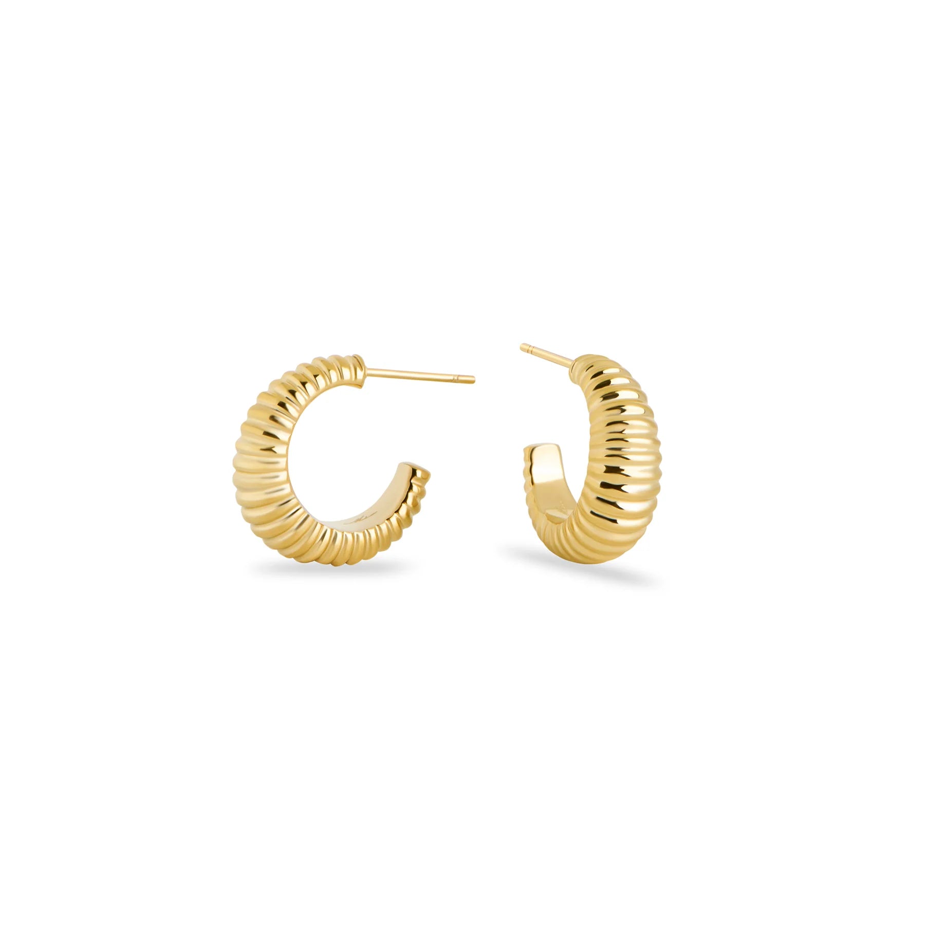 Anneaux boucles Blake or Mia acier inoxydable plaquée or dôme bijoux style mode 