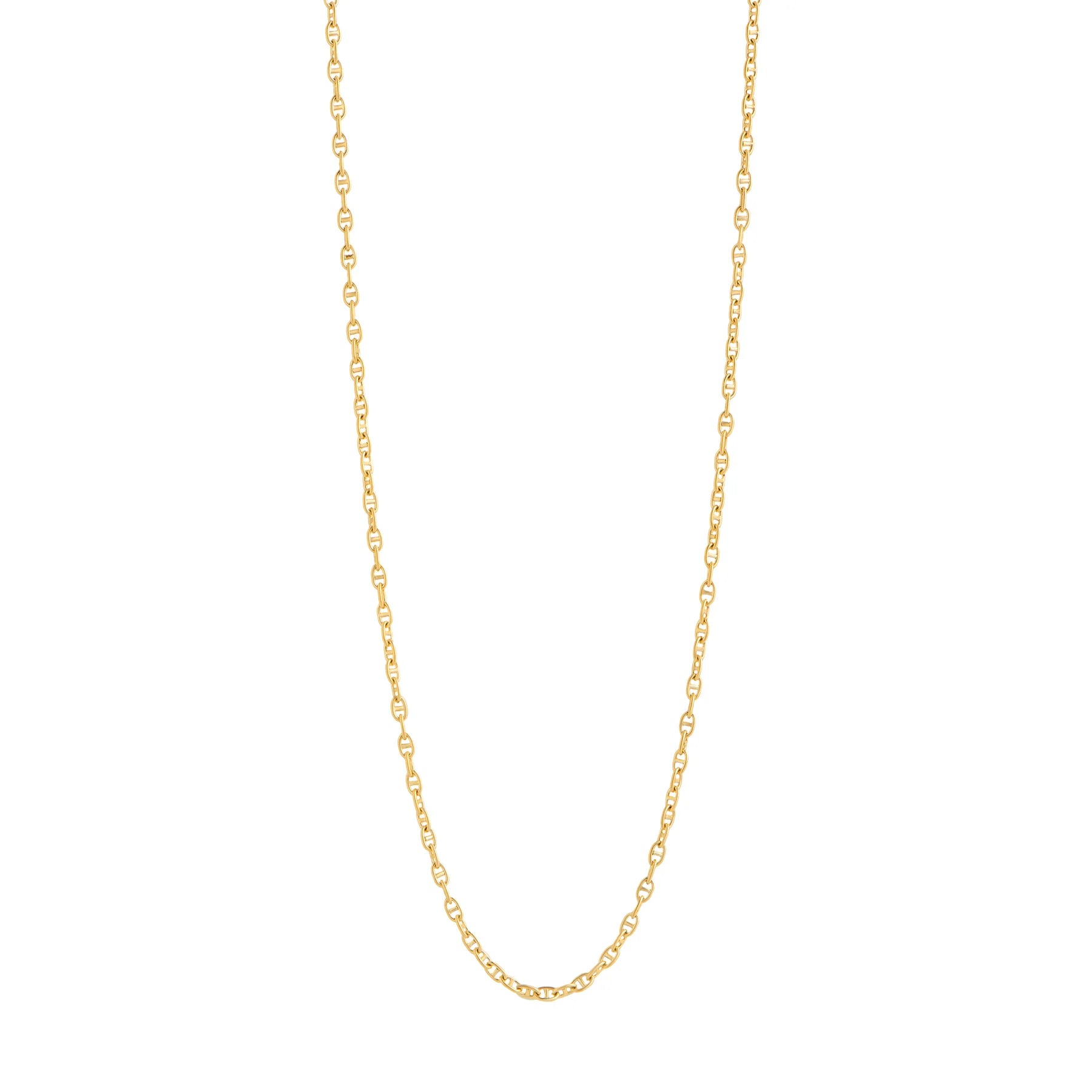 Collier chaîne Indie or acier inoxydable plaquée or maille ovales bijoux Mia style mode