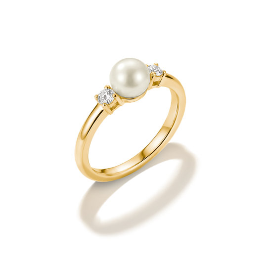 Bague Perle blanche Placage Or 18 carats Thomas Sabo tendance mode 